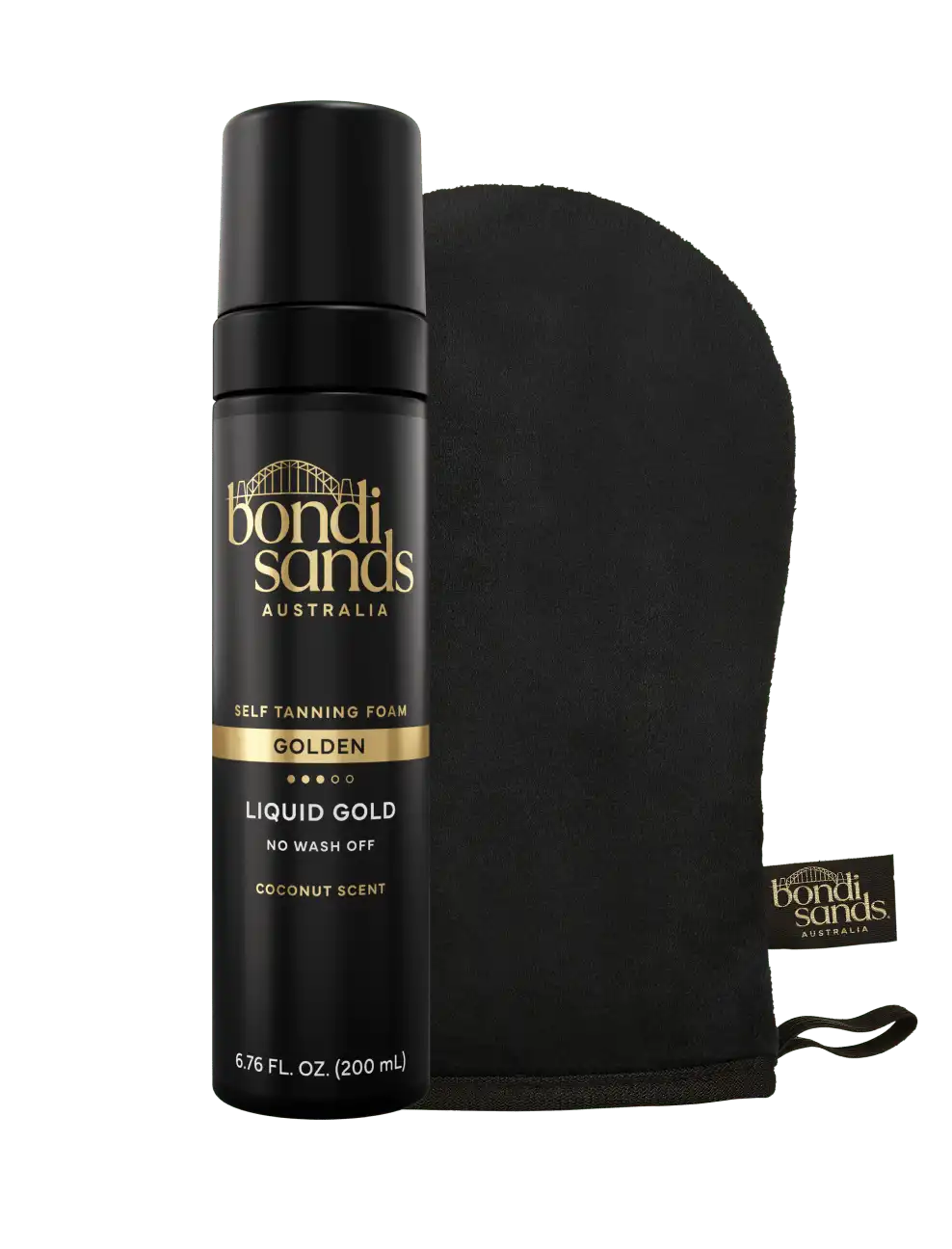 Liquid Gold Self Tanning Foam & Application Mitt Bundle