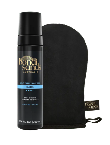 Dark Self Tanning Foam and Application Mitt Bundle