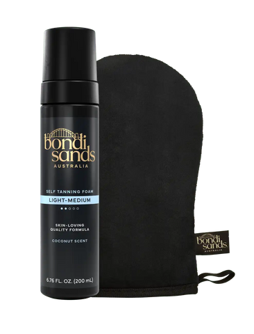 Light-Medium Self Tanning Foam & Application Mitt Bundle